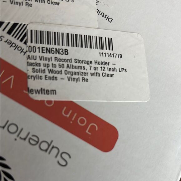 Black Vinyl Record Holder (holds up to 50) - Picture 2 of 4